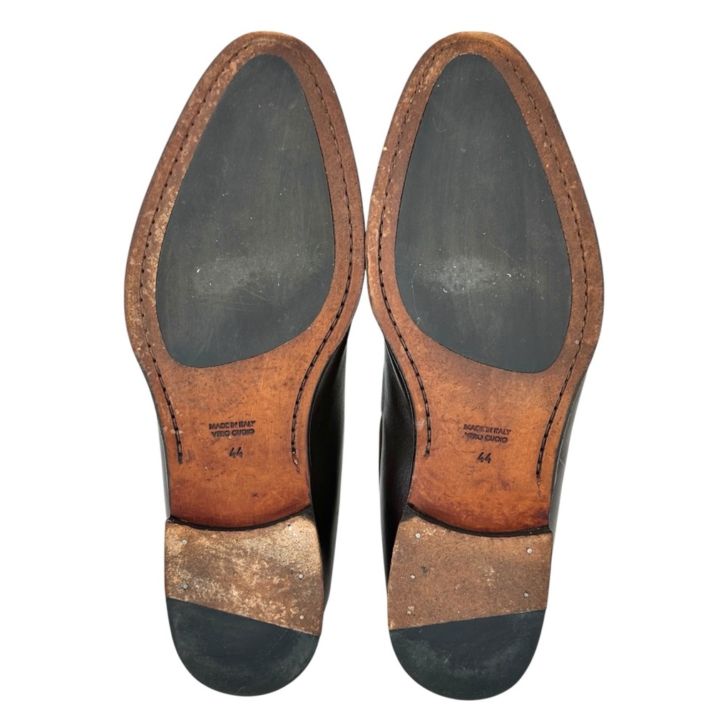 Suitsupply Dark Brown Smooth Leather Slip On Tassel Loafers Dress Shoes sz 11 - Picture 9 of 11